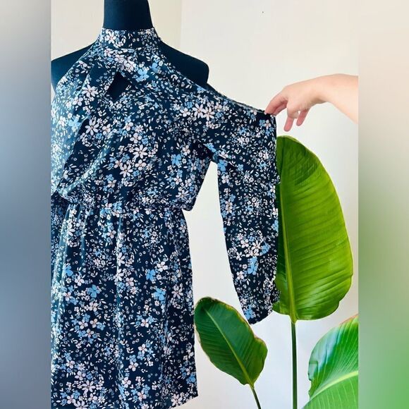 PARKER NWT Cold Shoulder Floral Print Shift Dress style p8e4228pgp Size Small - Picture 5 of 12